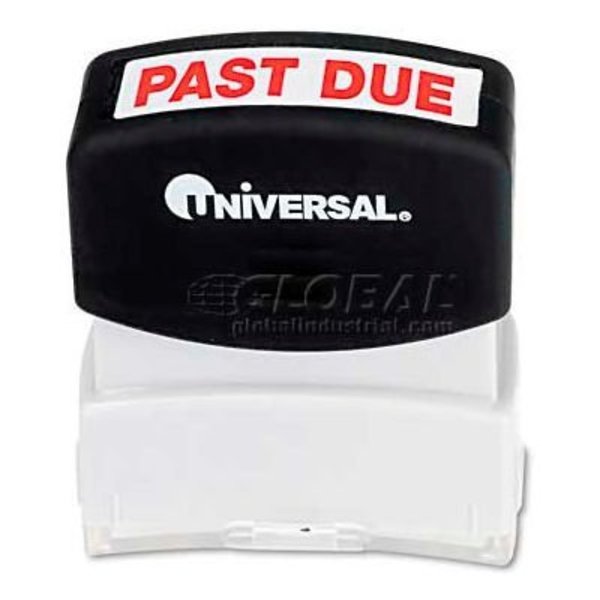 Universal Universal Message Stamp, PAST DUE, Pre-Inked/Re-Inkable, Red UNV10063***